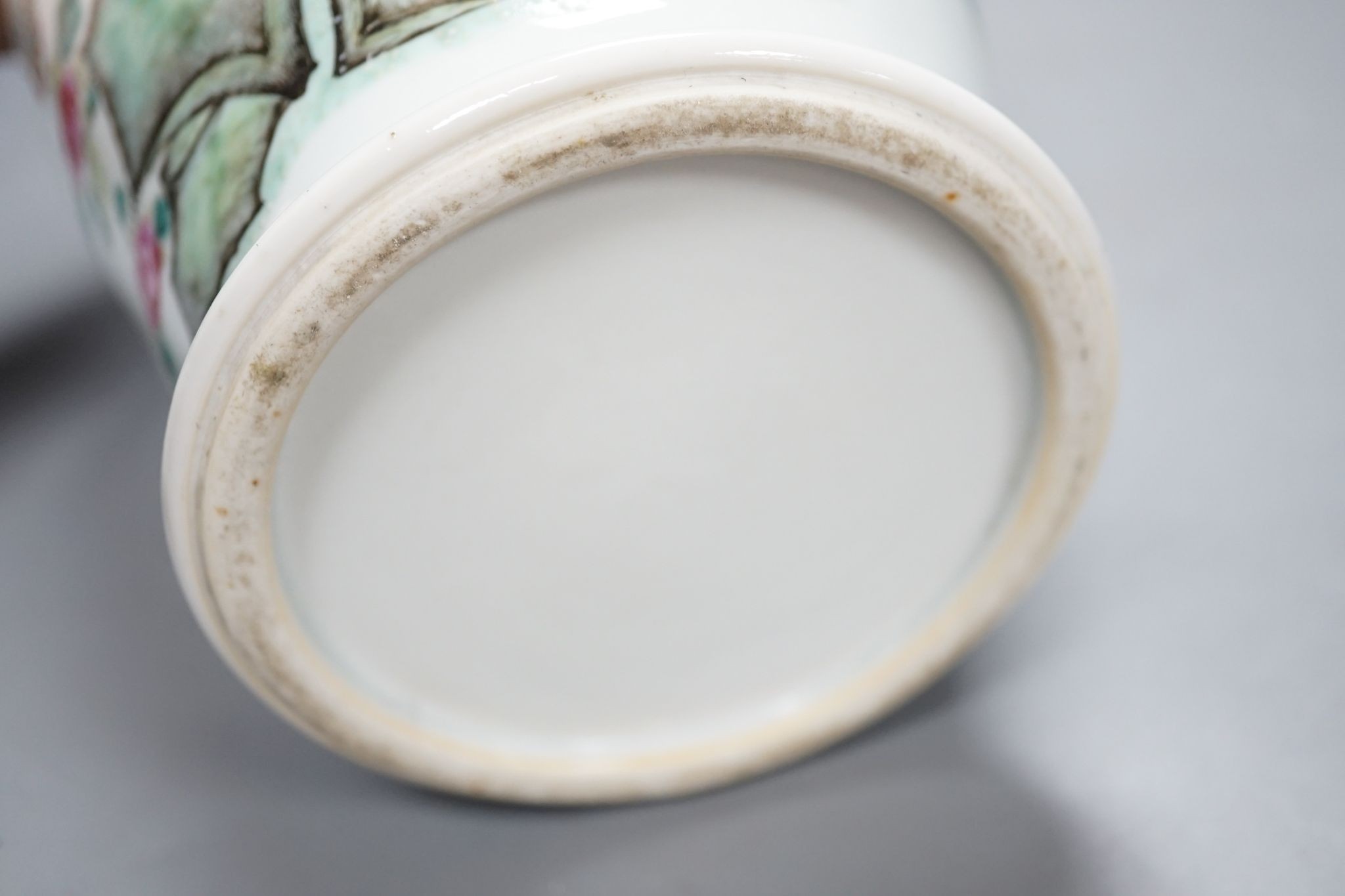 A 19th century Chinese famille rose vase, 35cm